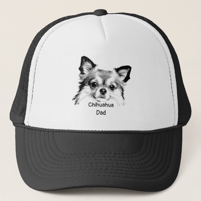 Gorra De Camionero Cita graciosa Chihuahua Dad Dog (Anverso)