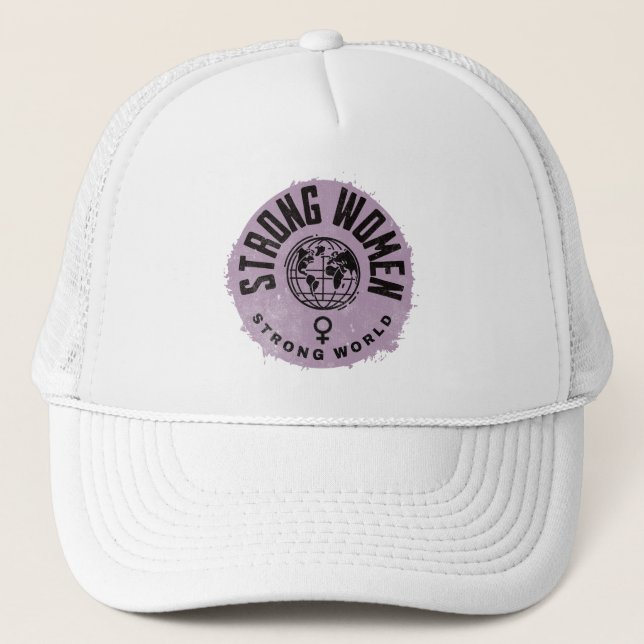 Gorra De Camionero Cita Inspiradora de mujeres fuertes (Anverso)