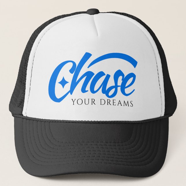 Gorra De Camionero Cita inspiradora persigue tus sueños (Anverso)