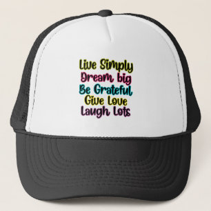 Gorra De Camionero Cita Motivacional Vive Simple Soñar Dar Amor
