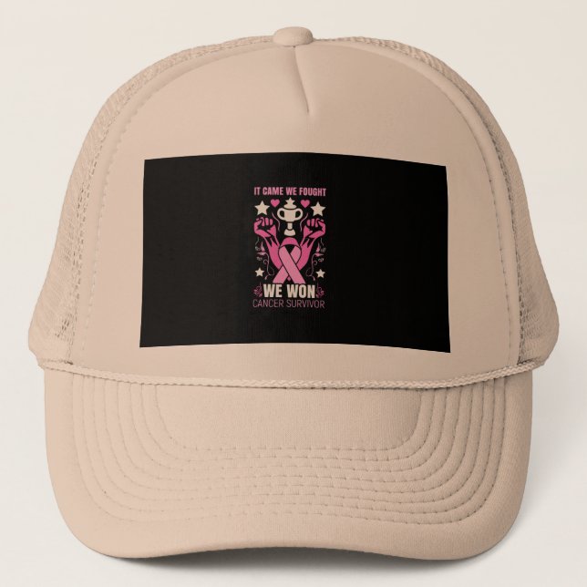Gorra De Camionero citas de sensibilización sobre el cáncer de mama (Anverso)