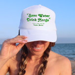 Gorra De Camionero Citrus verde limón ahorra agua, marcas de bebidas<br><div class="desc">Este divertido y colorido diseño retro cuenta con un tema verde de cal brillante y cítricos.</div>