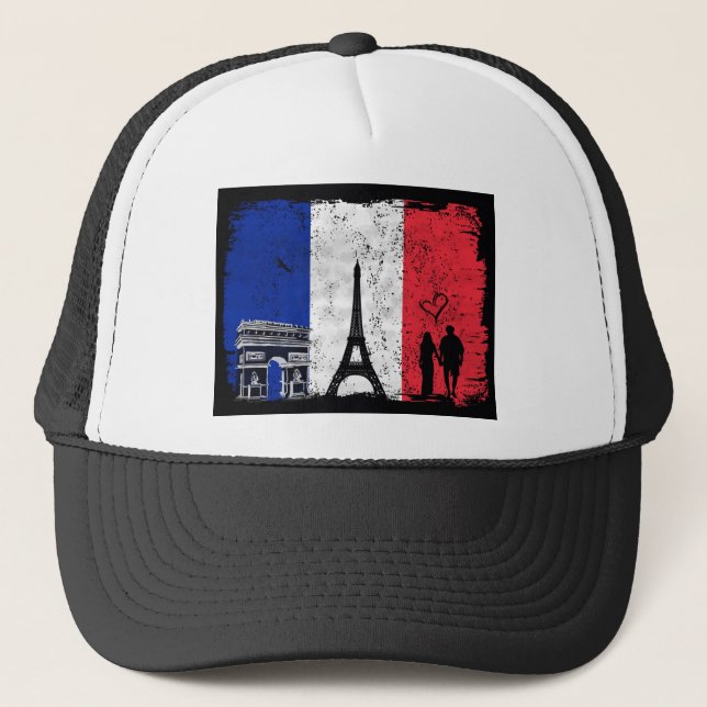 Gorra De Camionero Ciudad de amor de París (Anverso)