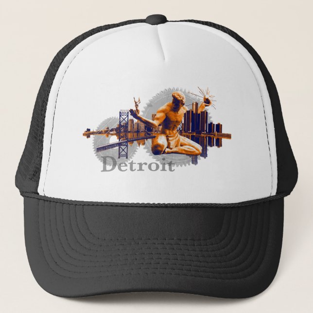 Gorra De Camionero Ciudad de Detroit (Anverso)