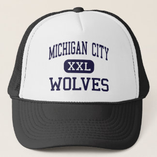 Gorra De Camionero Ciudad de Michigan - lobos - alta - ciudad de