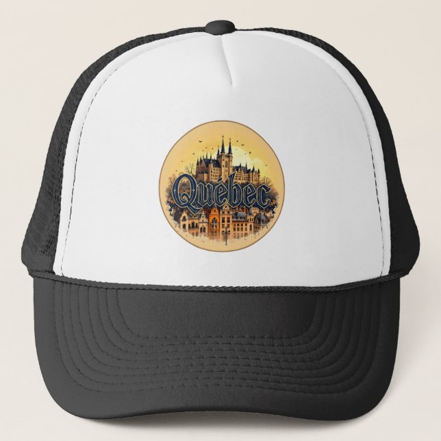 Gorra De Camionero Ciudad de Quebec Canadá (Anverso)