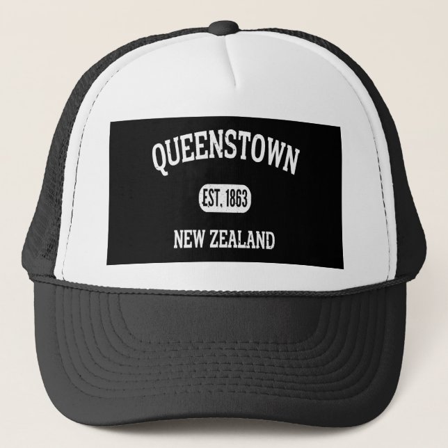 Gorra De Camionero Ciudad de Queens Newzealand Vintage (Anverso)