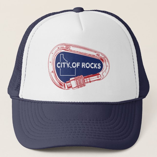 Gorra De Camionero Ciudad De Rocas Carabinero De Escalada De Rocas Id (Anverso)