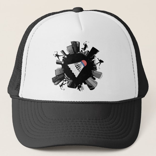 Gorra De Camionero Ciudad del bádminton (Anverso)