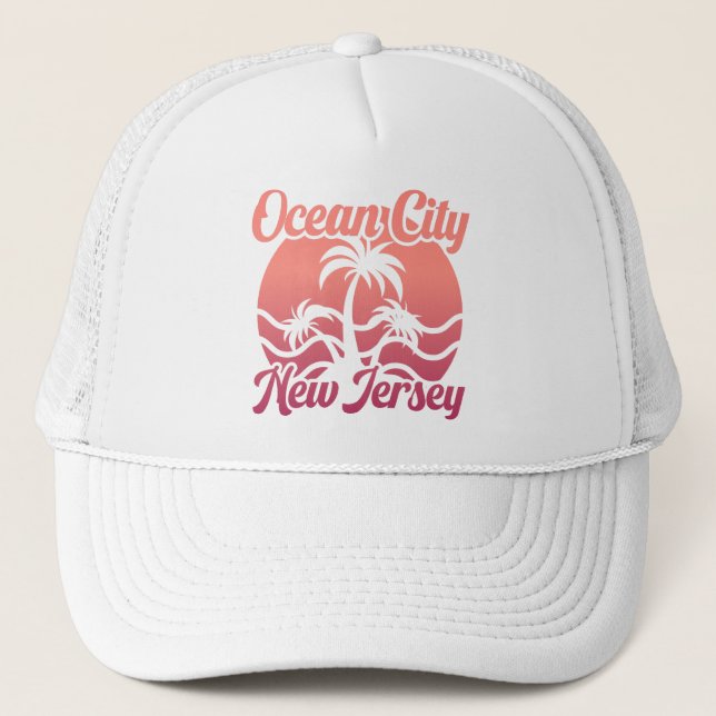 Gorra De Camionero Ciudad del Océano, Nueva Jersey (Anverso)