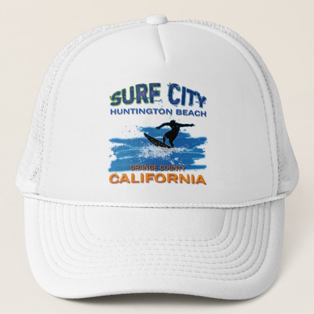 GORRA DE CAMIONERO CIUDAD HUNTINGTON BEACH DE LA RESACA (Anverso)