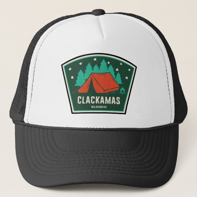 Gorra De Camionero Clackamas Wilderness Oregon Camping (Anverso)