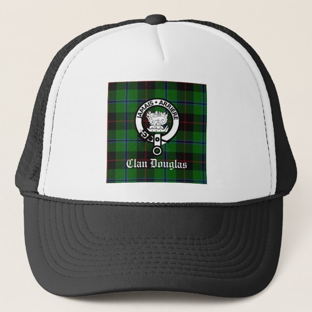 Gorra De Camionero Clan Douglas Tartan Escudo (Anverso)