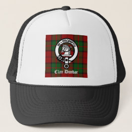 Gorra De Camionero Clan Dunbar Tartan & Escudo Badge