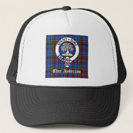 Gorra De Camionero Clan escocés Anderson Escudo y Tartán