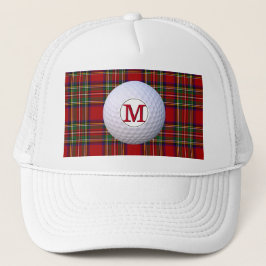Gorra De Camionero Clan escocés Monograma Royal Stewart Tartán Plaid