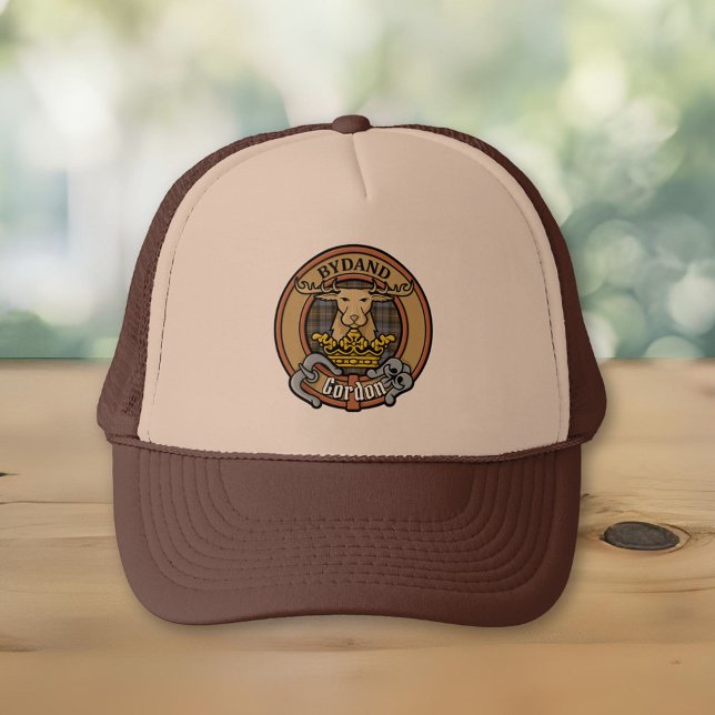 Gorra De Camionero Clan Gordon Escudo sobre el tartán erosionado (Subido por el creador)