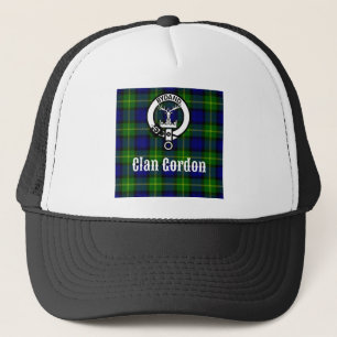 Gorra De Camionero Clan Gordon Tartan Escudo