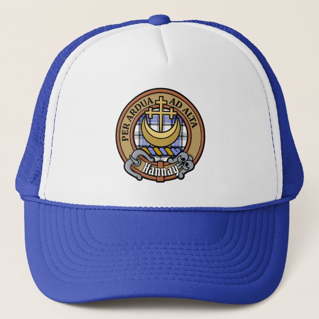 Gorra De Camionero Clan Hannay Escudo sobre Tartán (Anverso)
