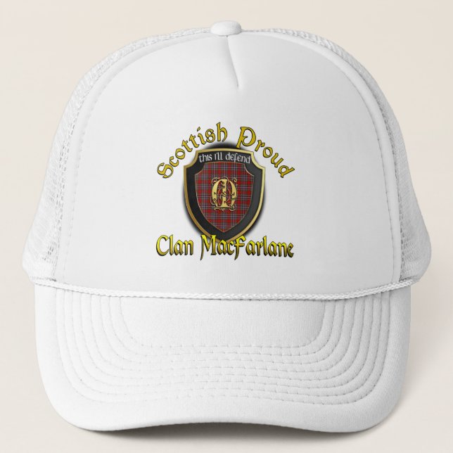 Gorra De Camionero Clan MacFarlane Scottish Dynasty Cap (Anverso)