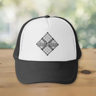Gorra De Camionero Clan MacFarlane Tartán blanco y negro