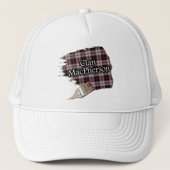 Gorra De Camionero Clan MacPherson Tartan Paint Brush Cap (Anverso)