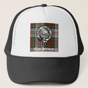 Gorra De Camionero Clan Stewart Escudo y Tartán