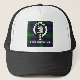 Gorra De Camionero Clan Sutherland Escudo y Tartán