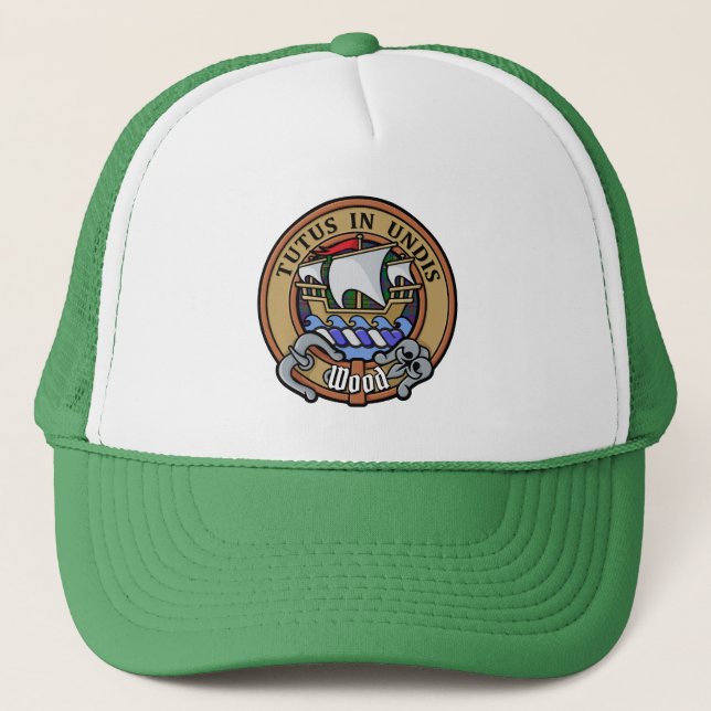 Gorra De Camionero Clan Wood Escudo sobre Tartán (Anverso)