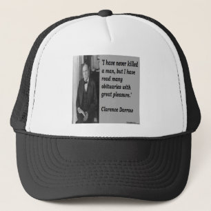 Gorra De Camionero Clarence Darrow & Cita de Obituario