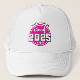 Gorra De Camionero Clase de nombre de graduado rosado 2025