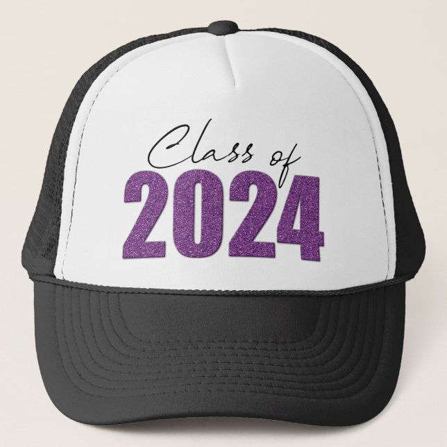 Gorra De Camionero Clase de Purpurina púrpura de 2024 (Anverso)