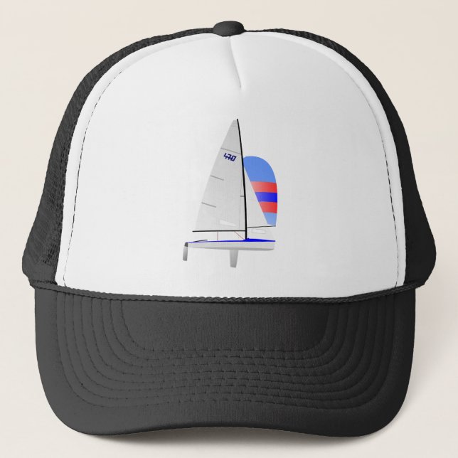 Gorra De Camionero Clase olímpica del onedesign del velero que (Anverso)