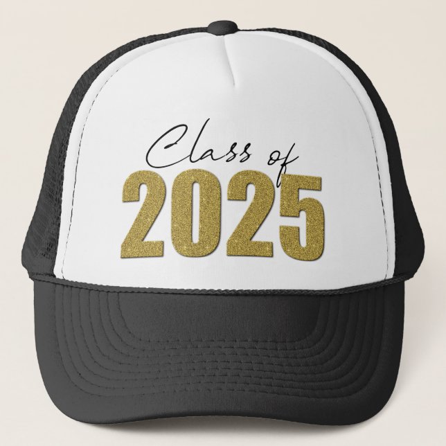 Gorra De Camionero Clase Purpurina de oro de 2025 (Anverso)