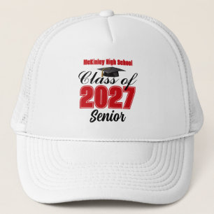 Gorra De Camionero Clase Roja de 2027 Senior Escuela Secundaria Perso