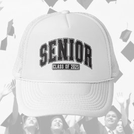 Gorra De Camionero Clase Senior de 2025 Negrita Negra
