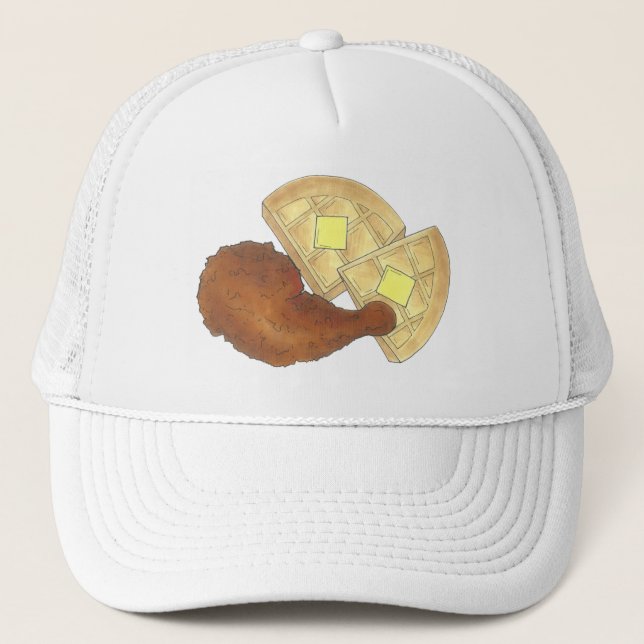 Gorra De Camionero Clásica comida del Alma frita pollo frito y Waffle (Anverso)