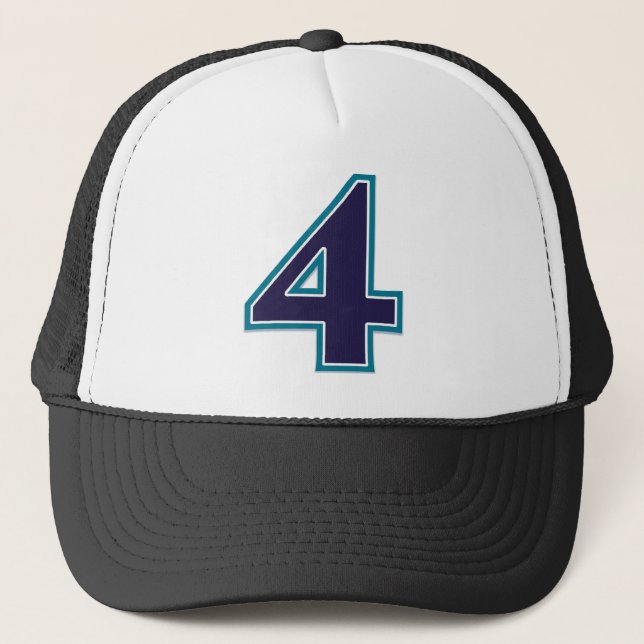 Gorra De Camionero Clásica del número 4 (Anverso)