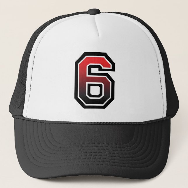 Gorra De Camionero Clásica del número 6 (Anverso)