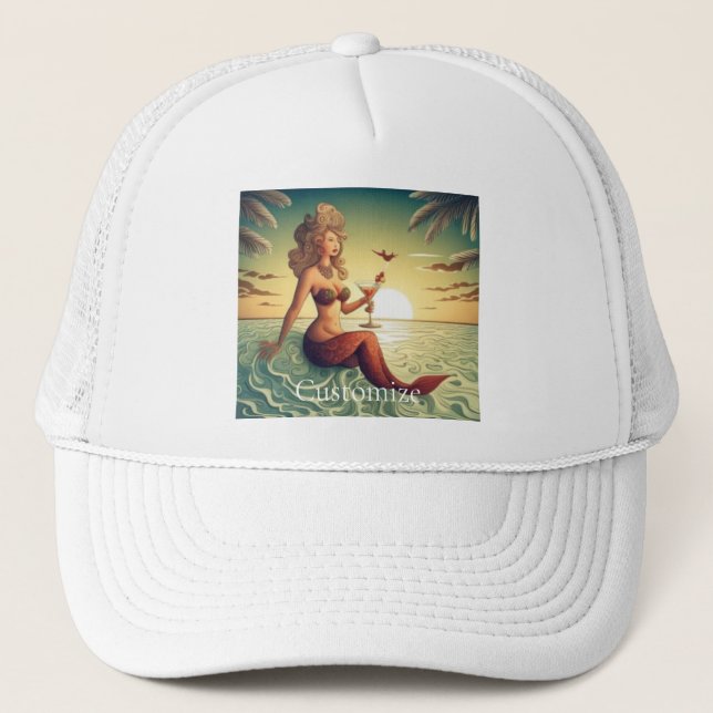 Gorra De Camionero Clásica Martini Mermaid Thunder_Cove (Anverso)