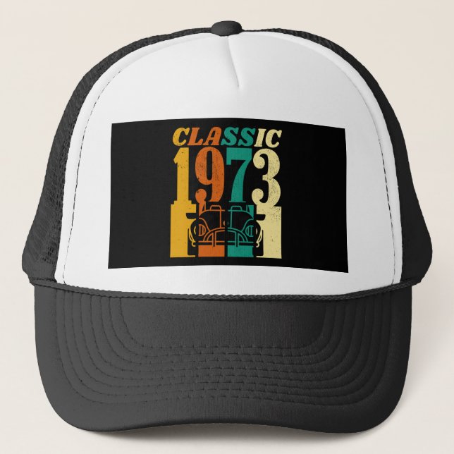 Gorra De Camionero Clásico 1973 52º cumpleaños (Anverso)