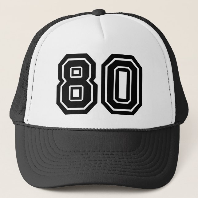 Gorra De Camionero Clásico 80 cumpleaños (Anverso)