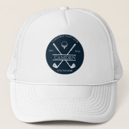 Gorra De Camionero Clásico Club de Golf Nombre Azul oscuro