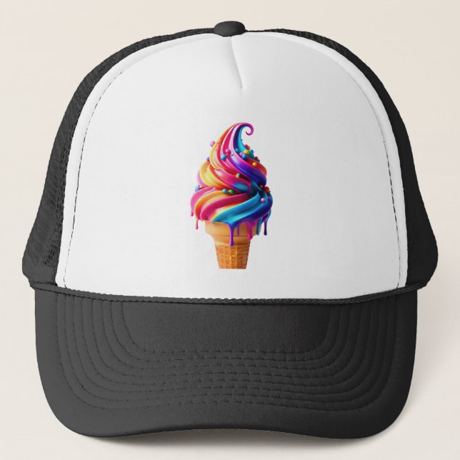 Gorra De Camionero Clásico de helado de SlipperyJoe (Anverso)