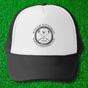 Gorra De Camionero Clásico de nombre de club de golf personalizado