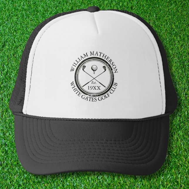 Gorra De Camionero Clásico de nombre de club de golf personalizado (Subido por el creador)