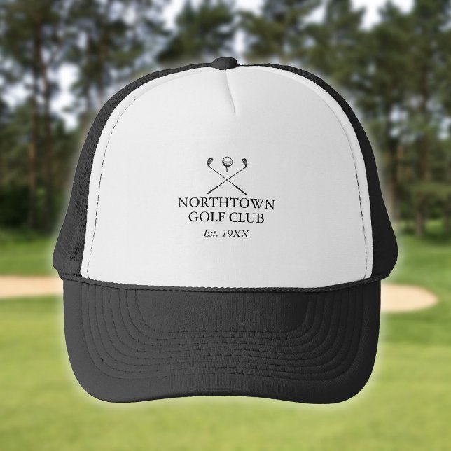 Gorra De Camionero Clásico de nombre de club de golf personalizado (Personalized Golf Club Name Classic Trucker Hat)