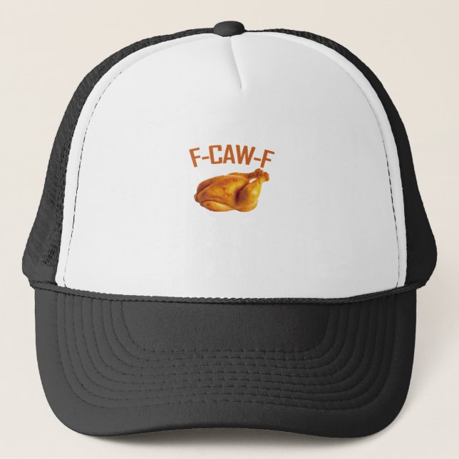 Gorra De Camionero Clásico de Pollo F-Caw-F (Anverso)