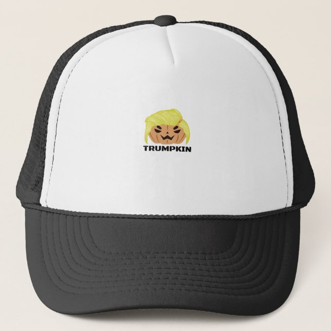 Gorra De Camionero Clásico de Trumpkin de Halloween (Anverso)