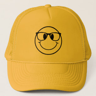 Gorra De Camionero Clásico Retro Nerd Geek Face Sonriente Sonrisa